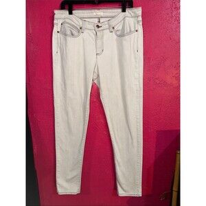 Eileen Fisher Light grey Wash organic cotton Skinny Jeans. Sz 14.